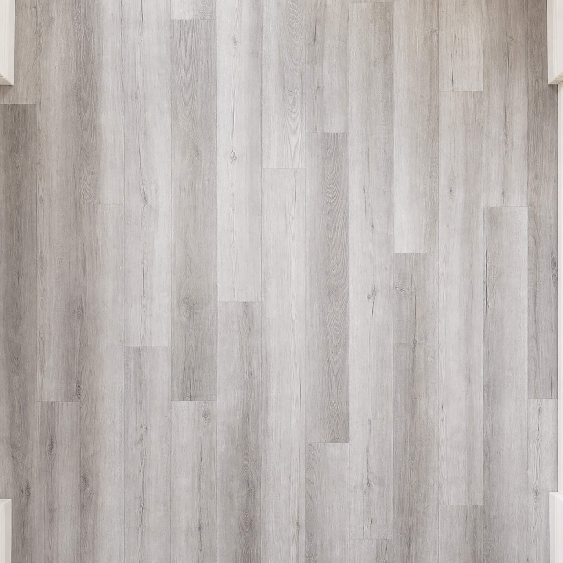 Elevated view of Bamburgh Grey rigid LVT plank flooring