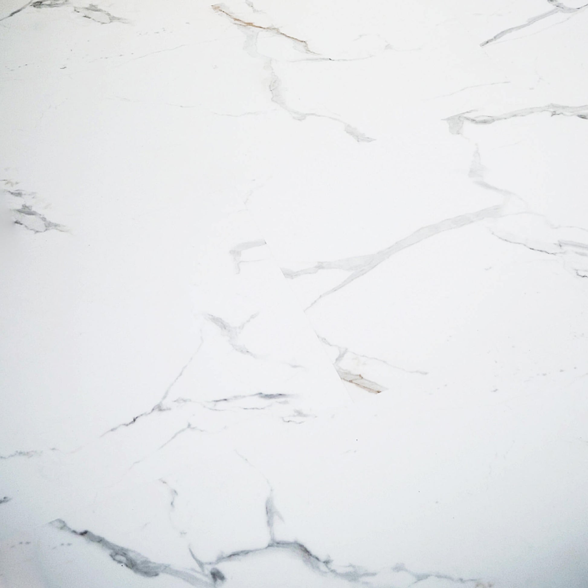 Close-up of the veins of a Bianco Marble Rigid LVT Floor Tile