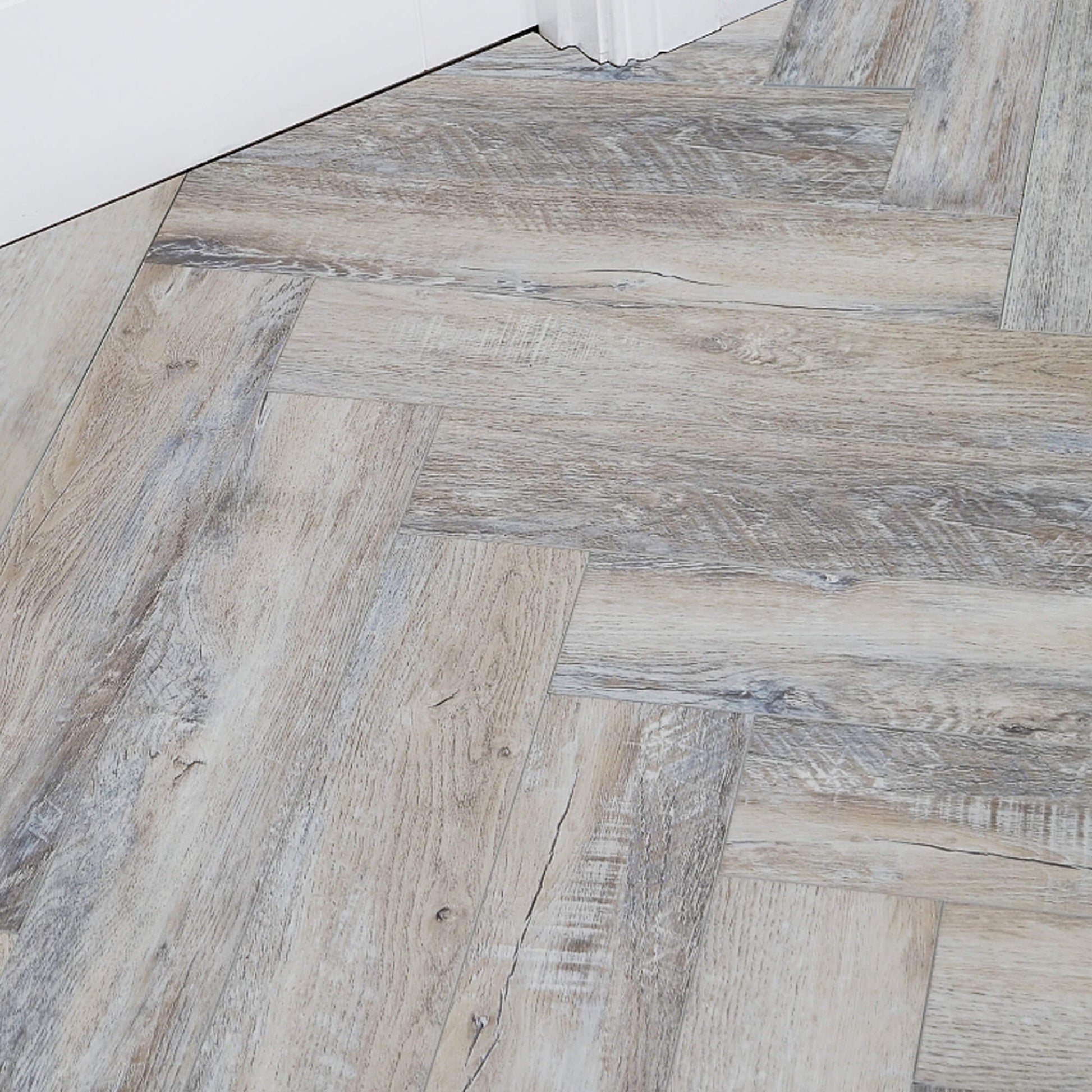 Driftwood Oak Rigid LVT Flooring (Herringbone)