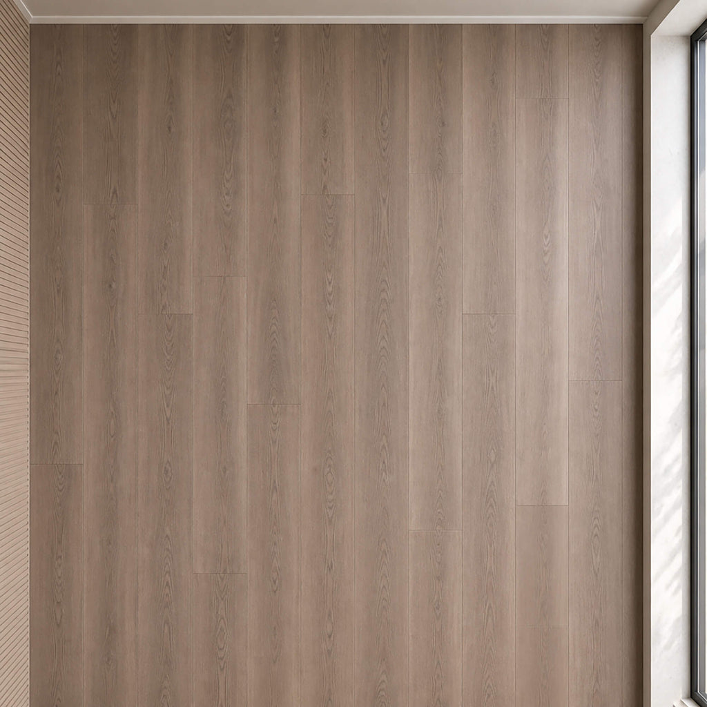 Elevated view off Dusky Oak Prestige Plus laminate flooring.