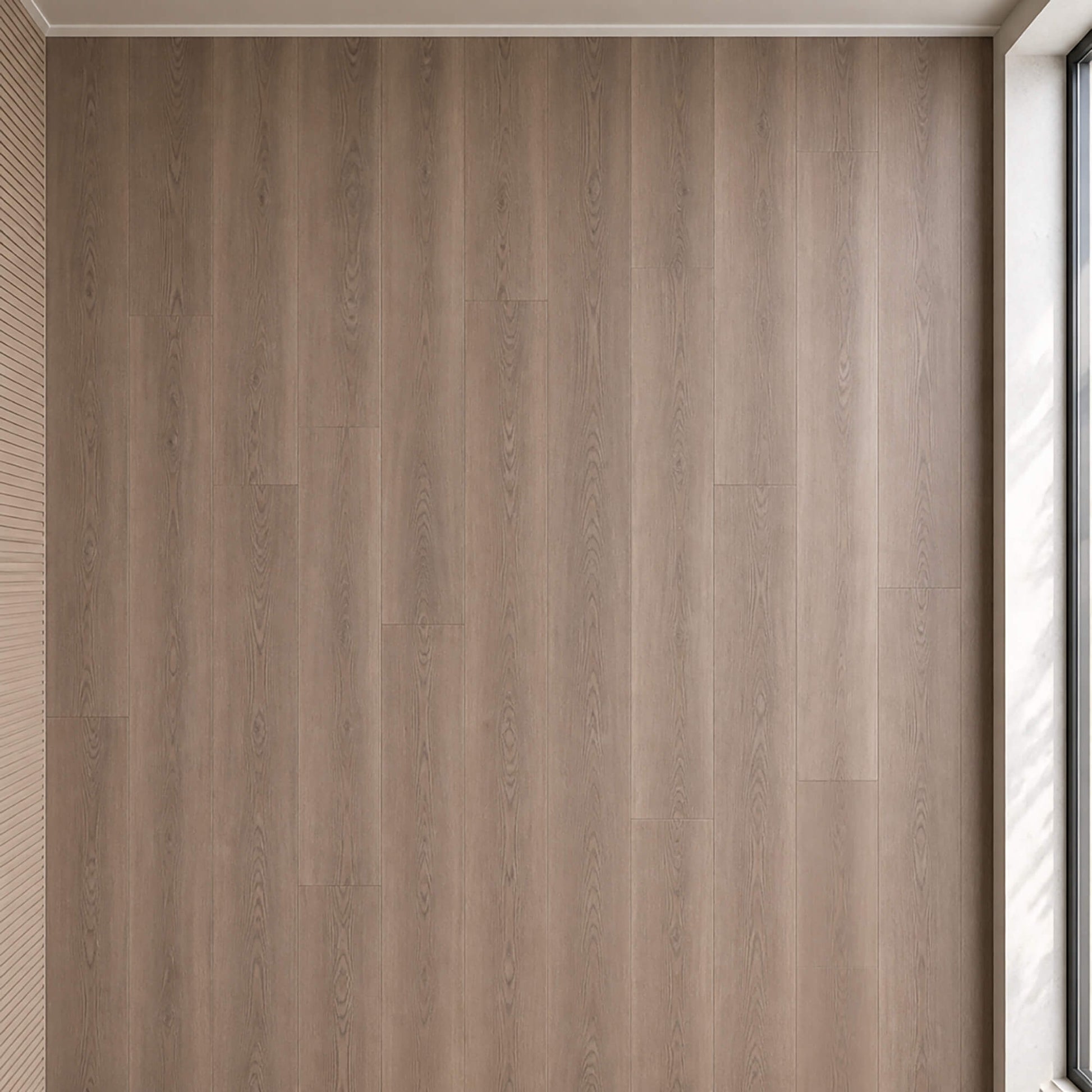 Elevated view off Dusky Oak Prestige Plus laminate flooring.
