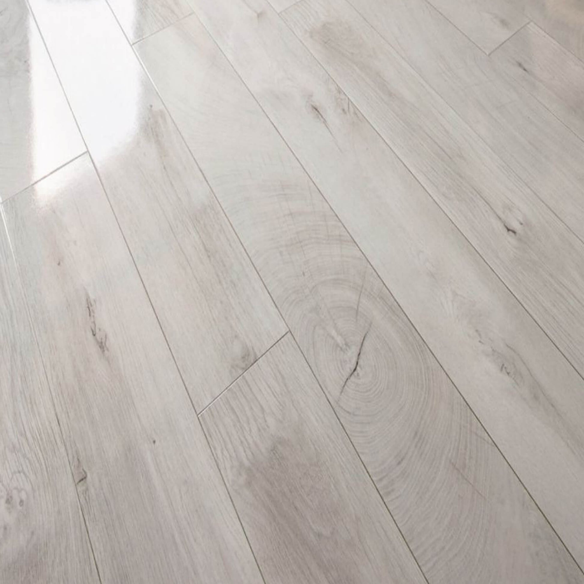 Close-up of Fresco Snow Gloss Laminate Flooring