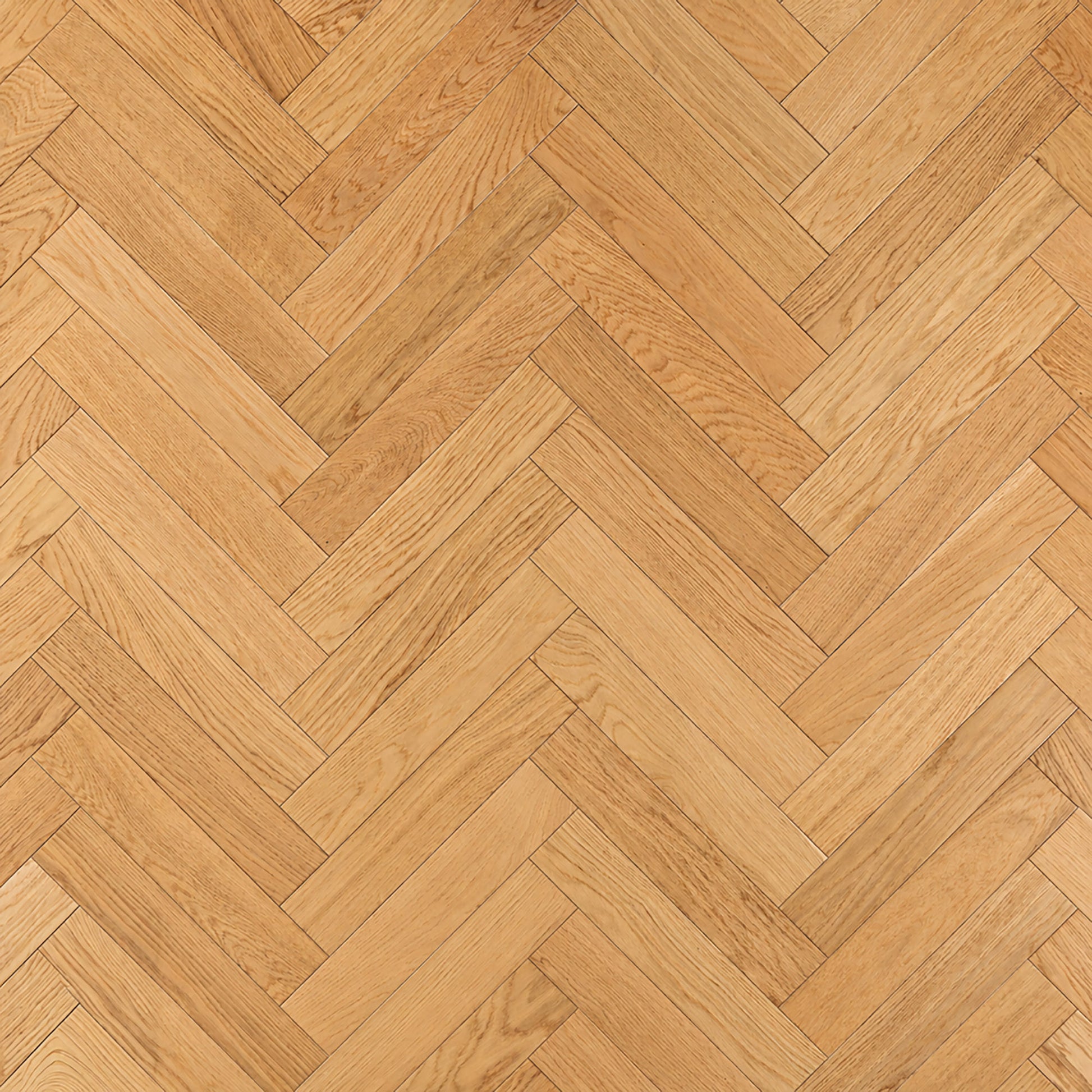 Elevated view of the grain of Natural Oak Herringbone Lacquered 90mm Engineered Wood Flooring