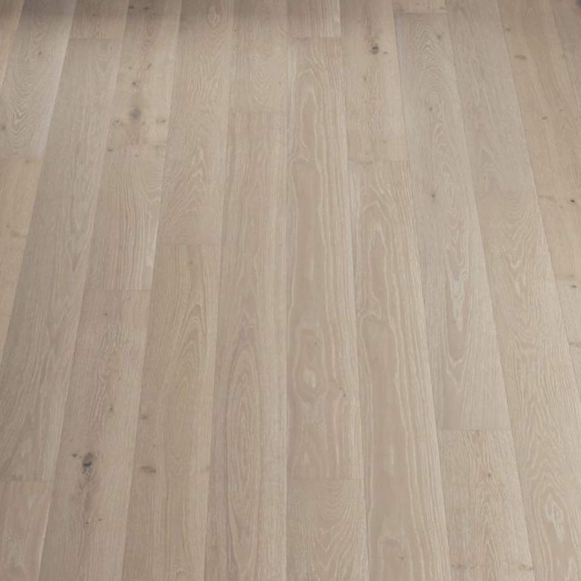 Close-up of a Potters Grey Oak Matt Lacquered 190mm Engineered Wood Flooring with visible grain and texture.