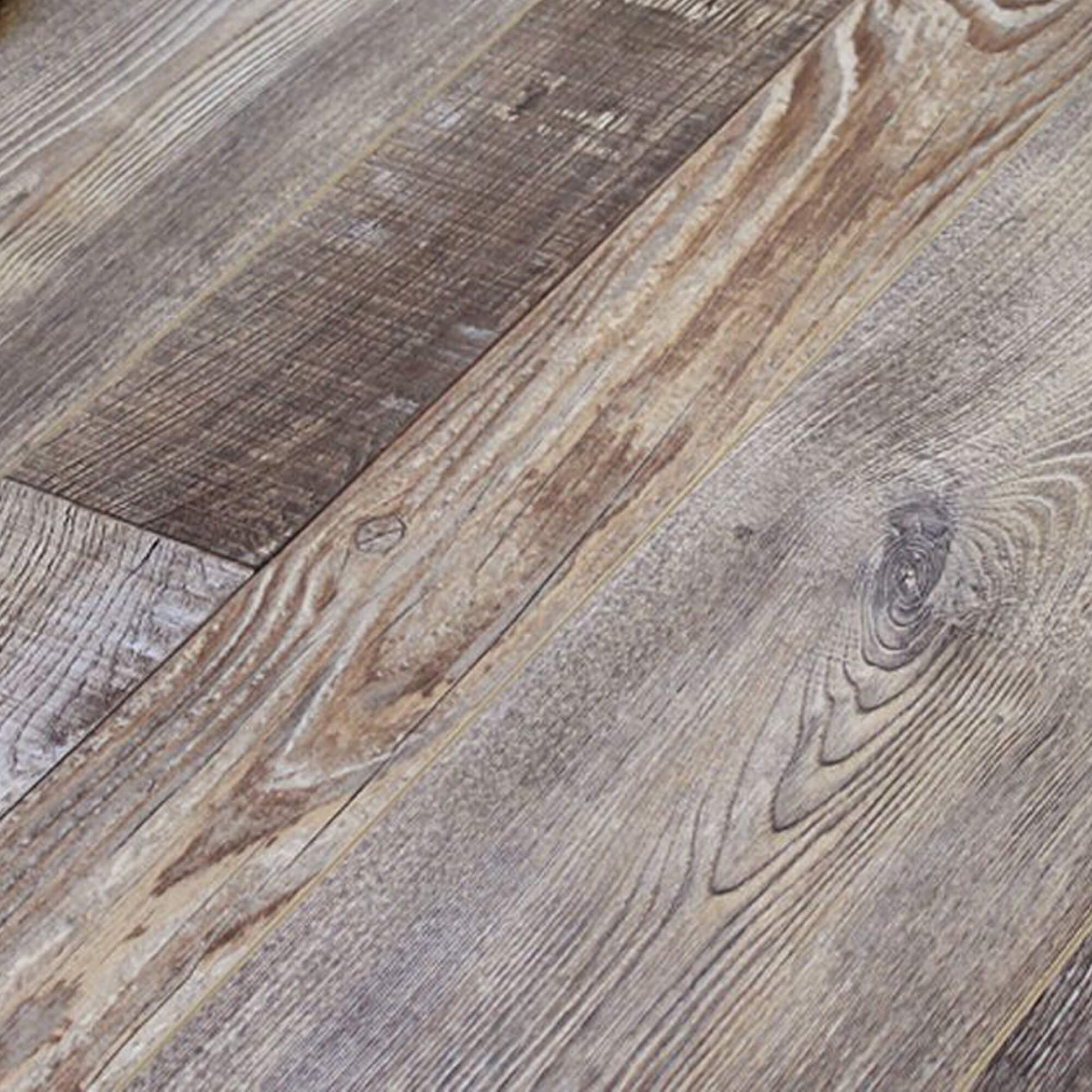 Close-up of the grain and texture of Reclaimed Oak Country Laminate Flooring