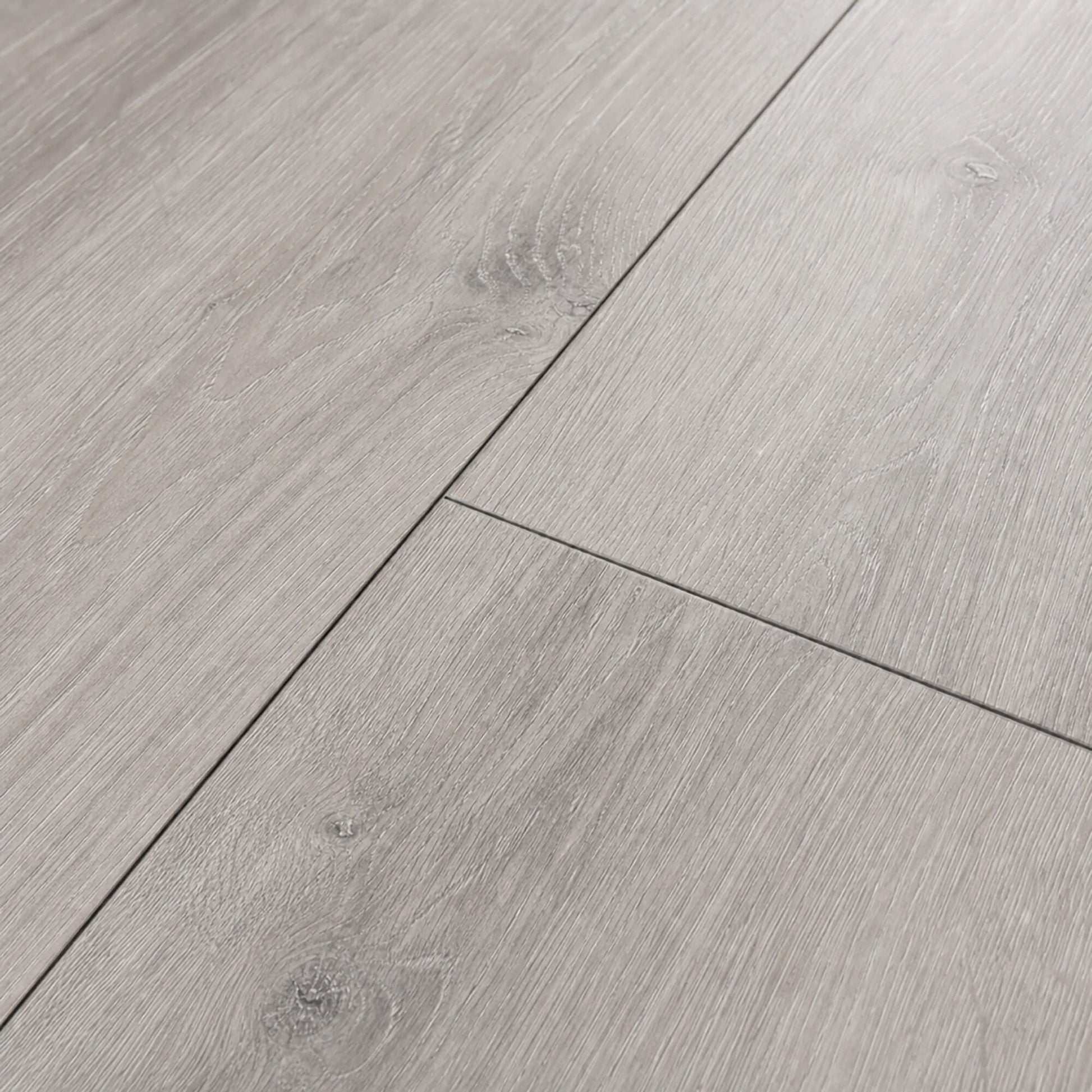 Close-up of the grain and texture of Rockford Oak laminate flooring.