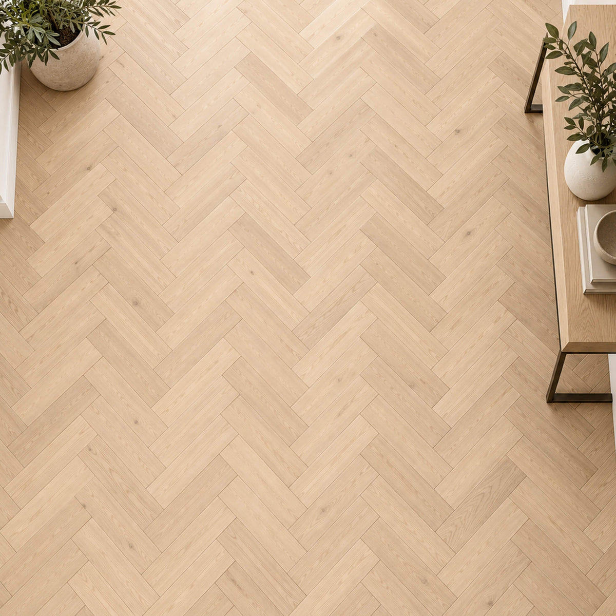 Scandi Oak Herringbone Matt Lacquered Engineered Wood Flooring (120mm Wide Board)